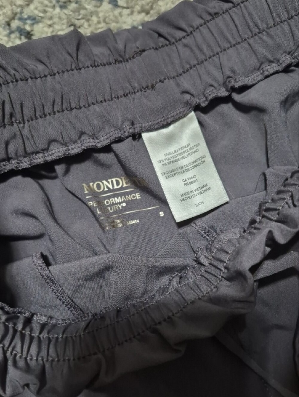 Mondetta High-Waist Drawstring Shorts in Charcoal - Picture 2 of 4